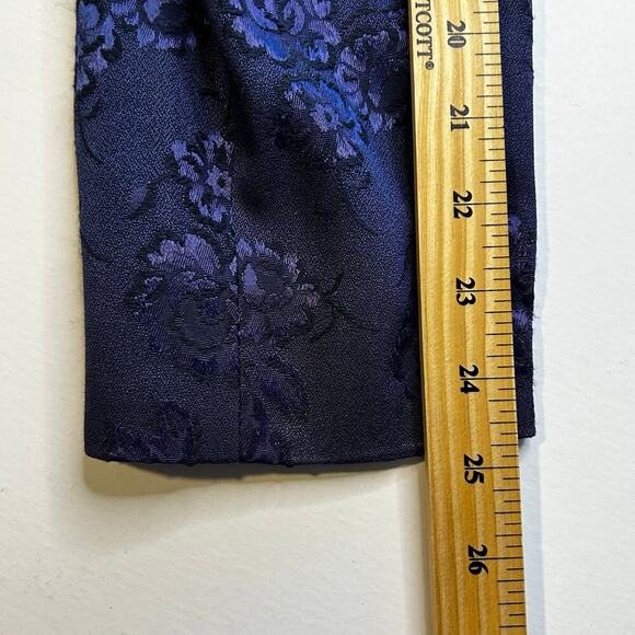 Hugo Buscati blue jacquard long 3 button lined blazer size 14 - Picture 13 of 13